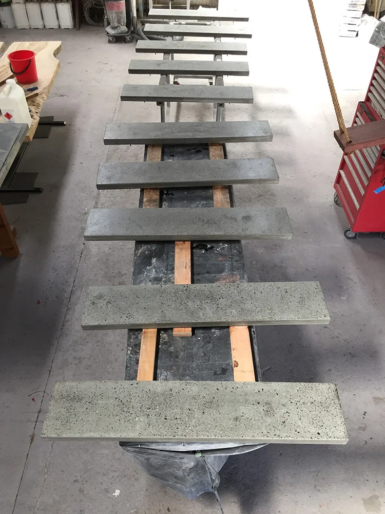 concrete stair treads floating