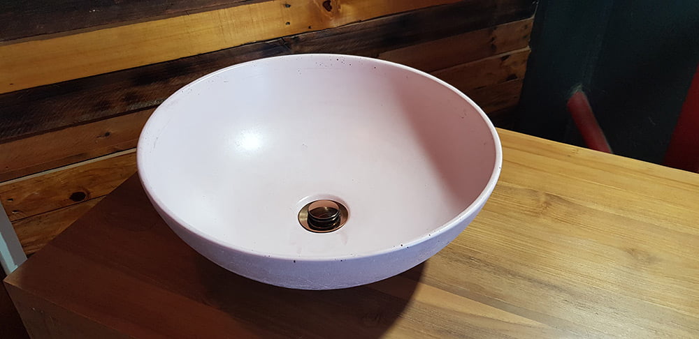 pink concrete hand basin, wash basin, bathroom basin, vanity bowl